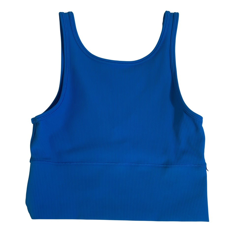 Lululemon Align Ribbed Tank Top Blue V-Neck Cropped Nulu Yoga Shirt